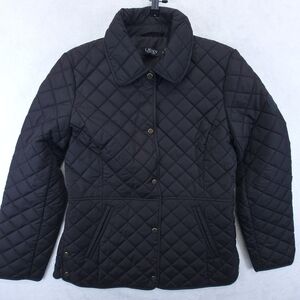 Lauren Ralph Lauren Women's Diamond Quilted Jacket Size S Black